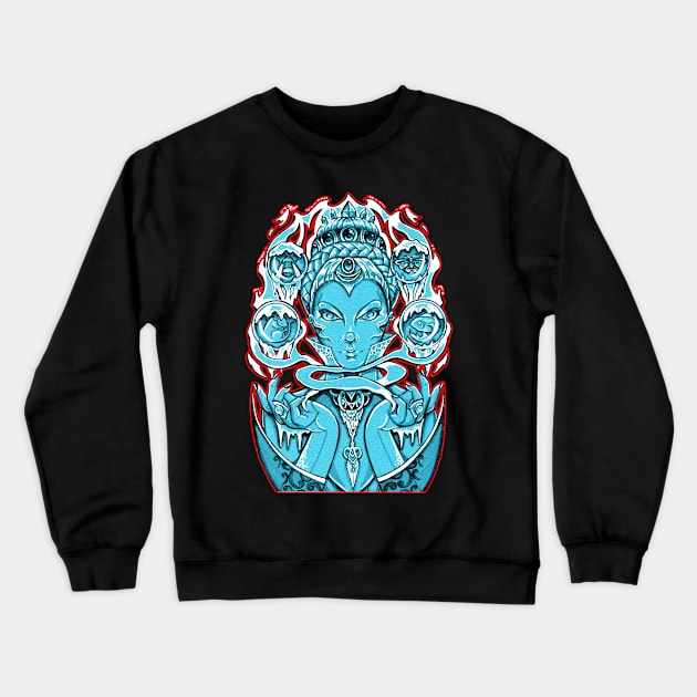 The Snow Queen - Red Outlined Version Crewneck Sweatshirt by Nat Ewert Art